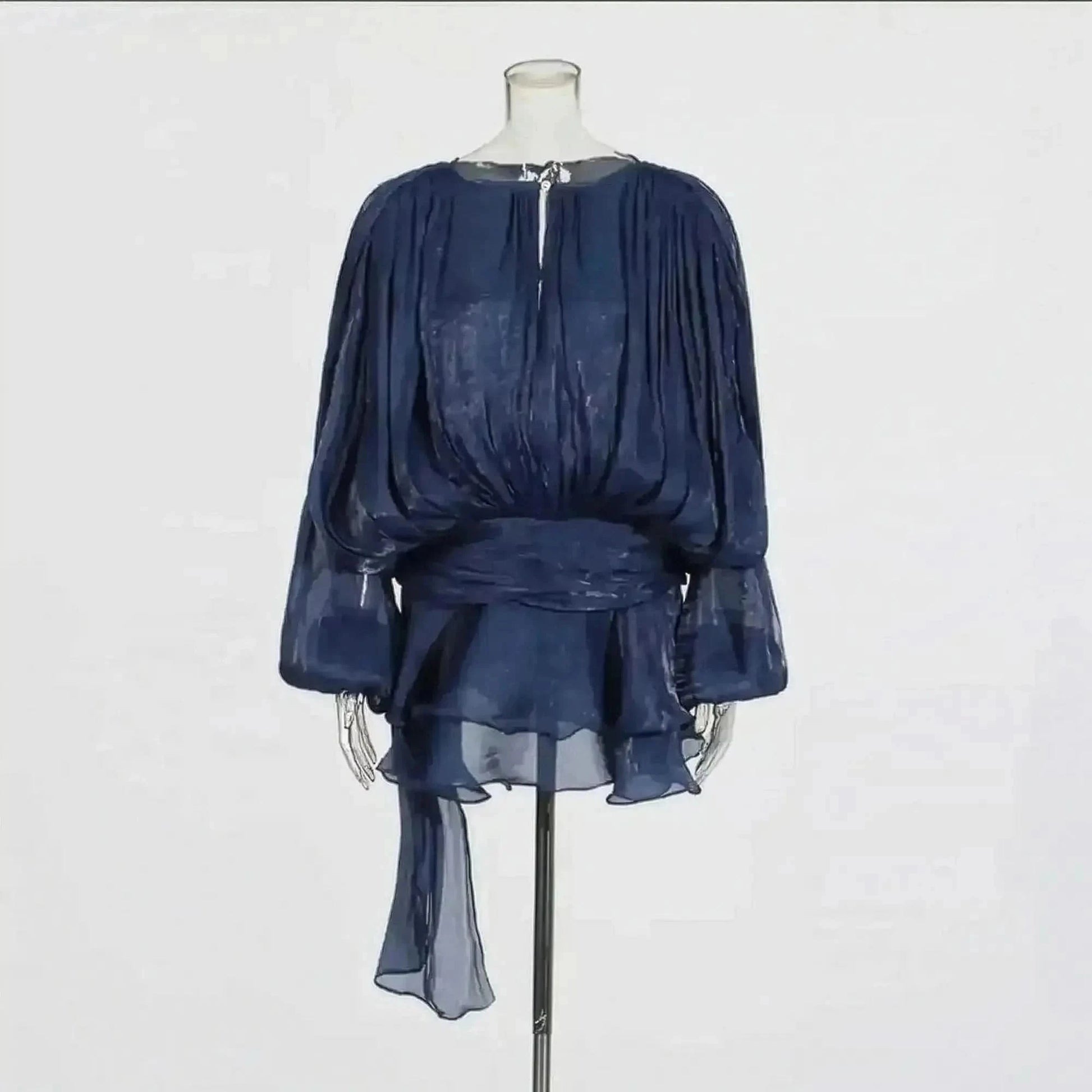 Mini Robe à Lacets Manches Longues - Saylana