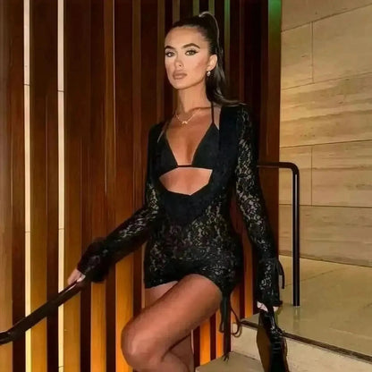 Mini Robe Dentelle Bandeau - Saylana