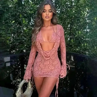 Mini Robe Dentelle Bandeau - Saylana