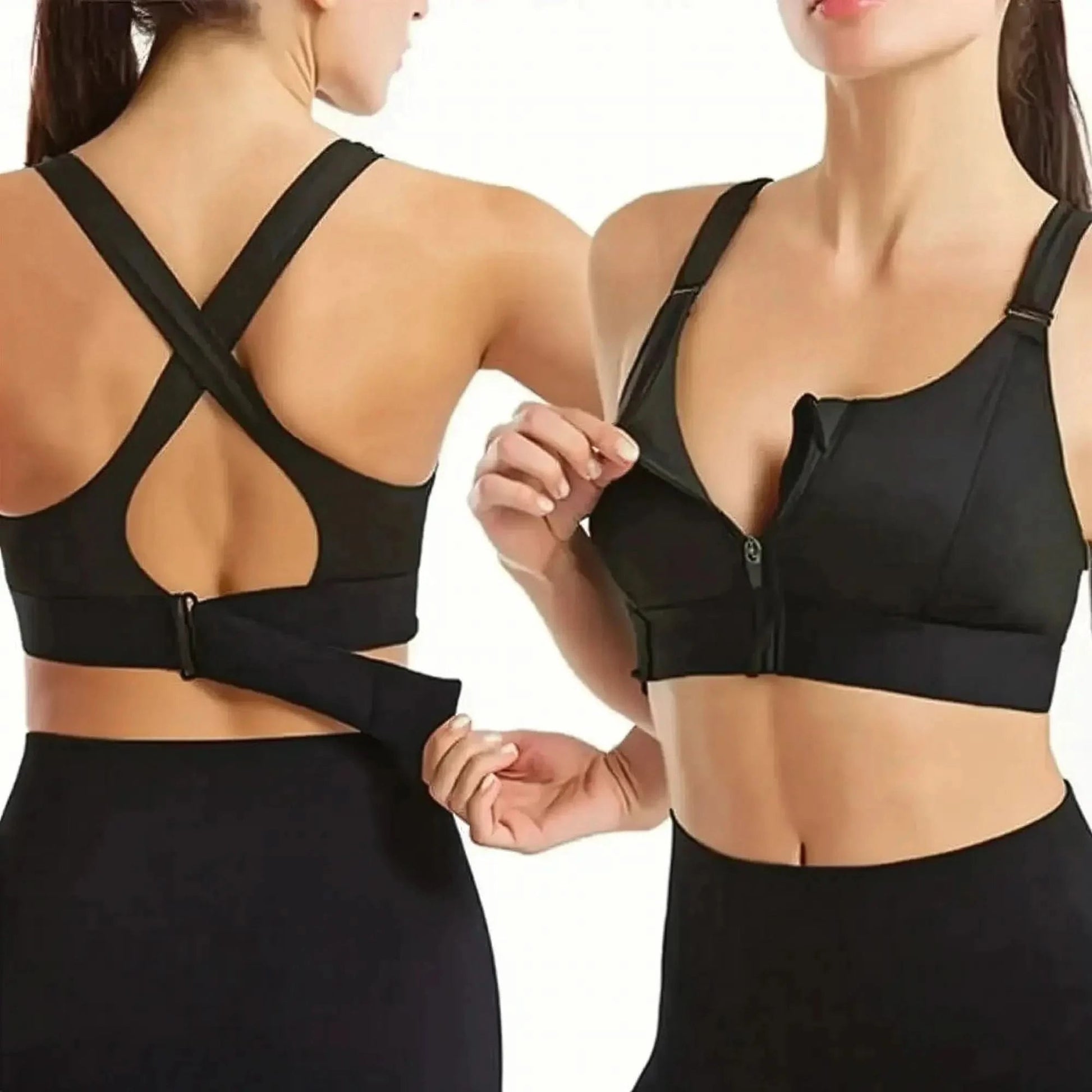 Brassière Sport Zippée Femme Maintien Fort - Saylana