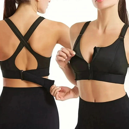 Brassière Sport Zippée Femme Maintien Fort - Saylana