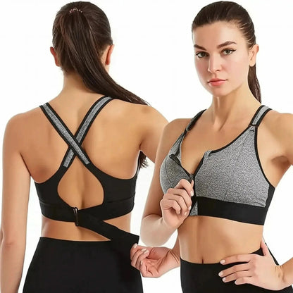 Brassière Sport Zippée Femme Maintien Fort - Saylana
