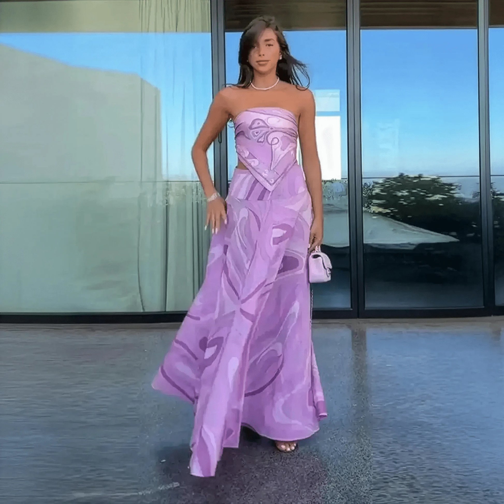 Ensemble Élégant Haut Kimono + Jupe - Saylana