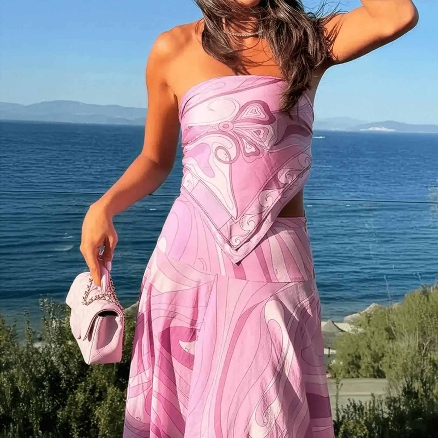 Ensemble Élégant Haut Kimono + Jupe - Saylana