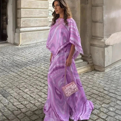 Ensemble Élégant Haut Kimono + Jupe - Saylana