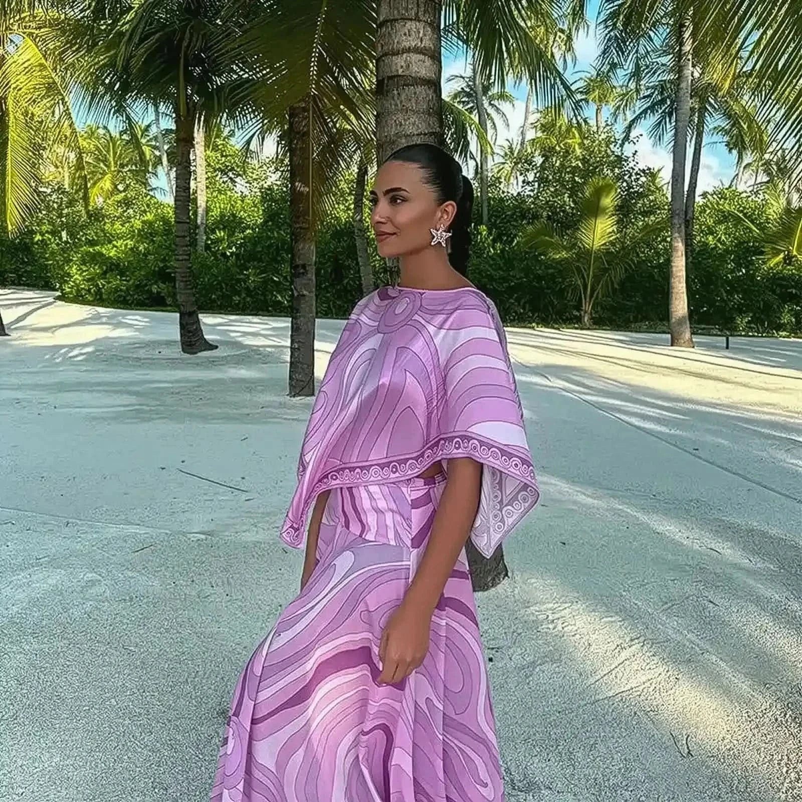 Ensemble Élégant Haut Kimono + Jupe - Saylana