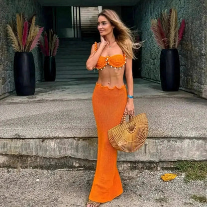 Set Bikini & Mini Jupe Perlé - Saylana