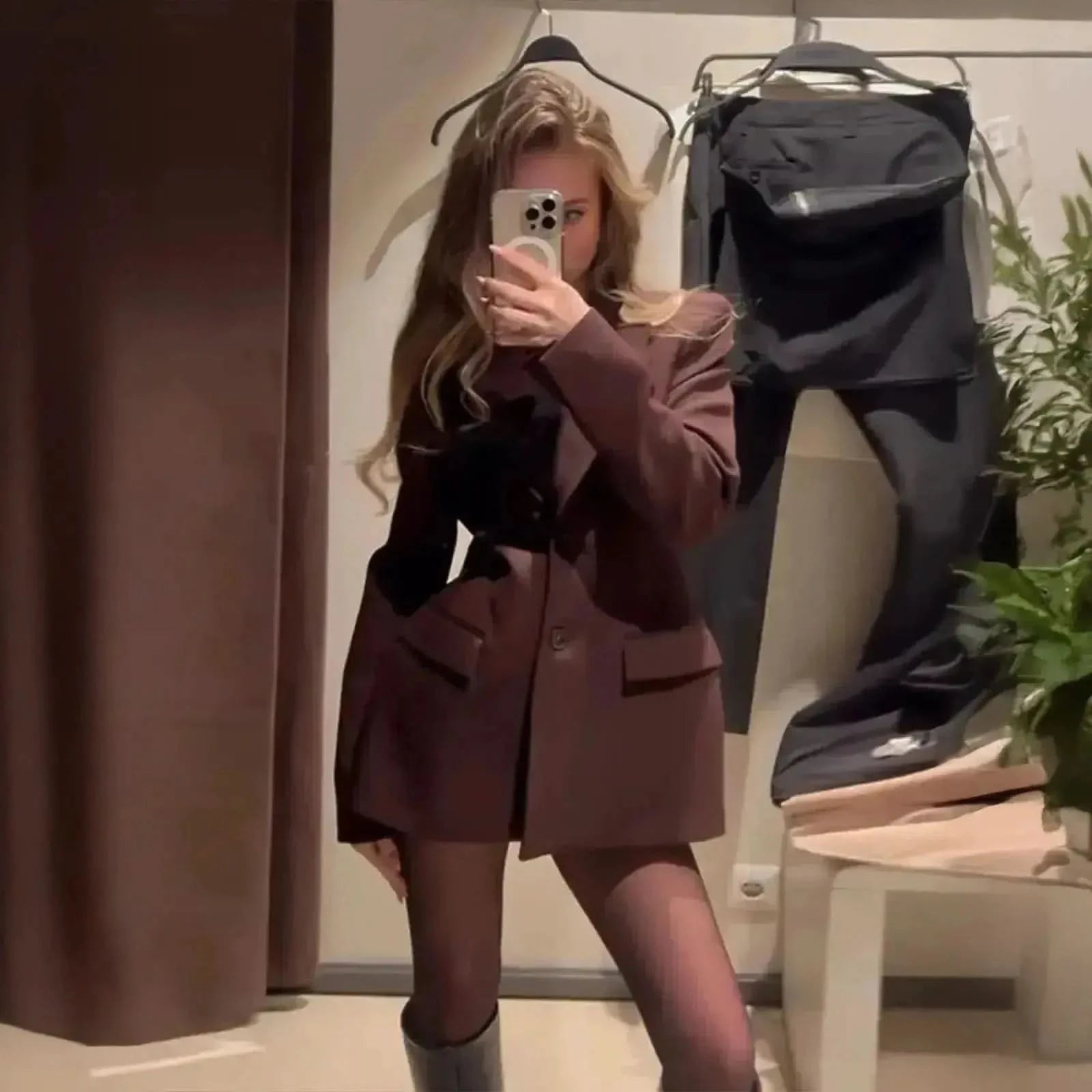 Set Blazer Épaulé & Mini Jupe A - Ligne - Saylana