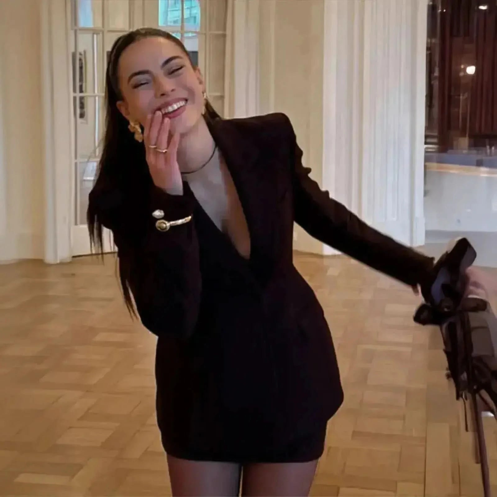 Set Blazer Épaulé & Mini Jupe A - Ligne - Saylana