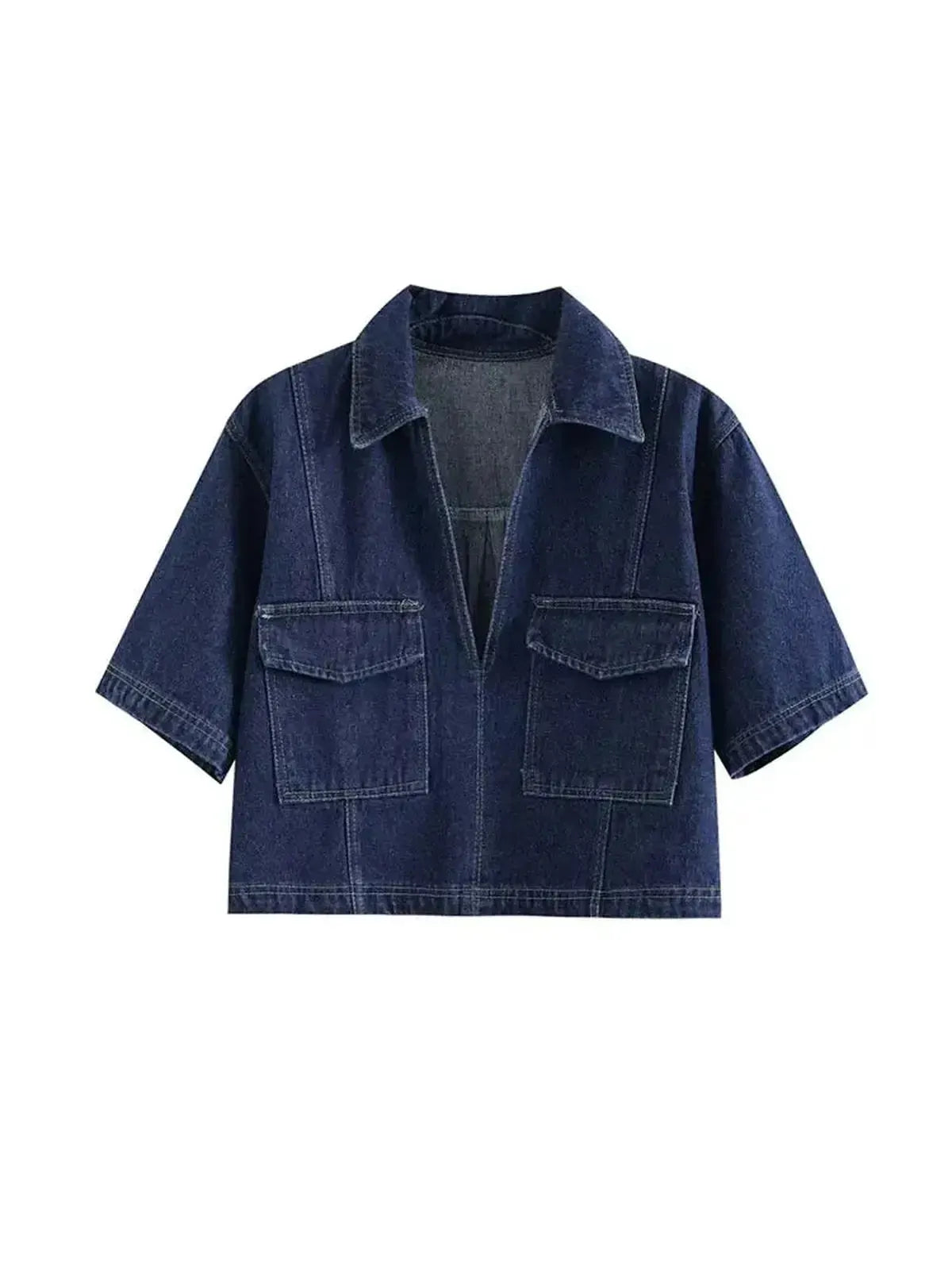 Set Denim Slim 2 pièces Asymétrique-Saylana