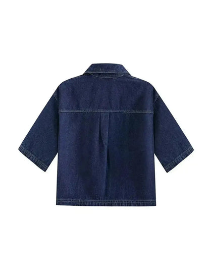 Set Denim Slim 2 pièces Asymétrique-Saylana