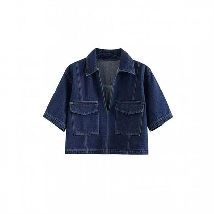 Set Denim Slim 2 pièces Asymétrique - Saylana