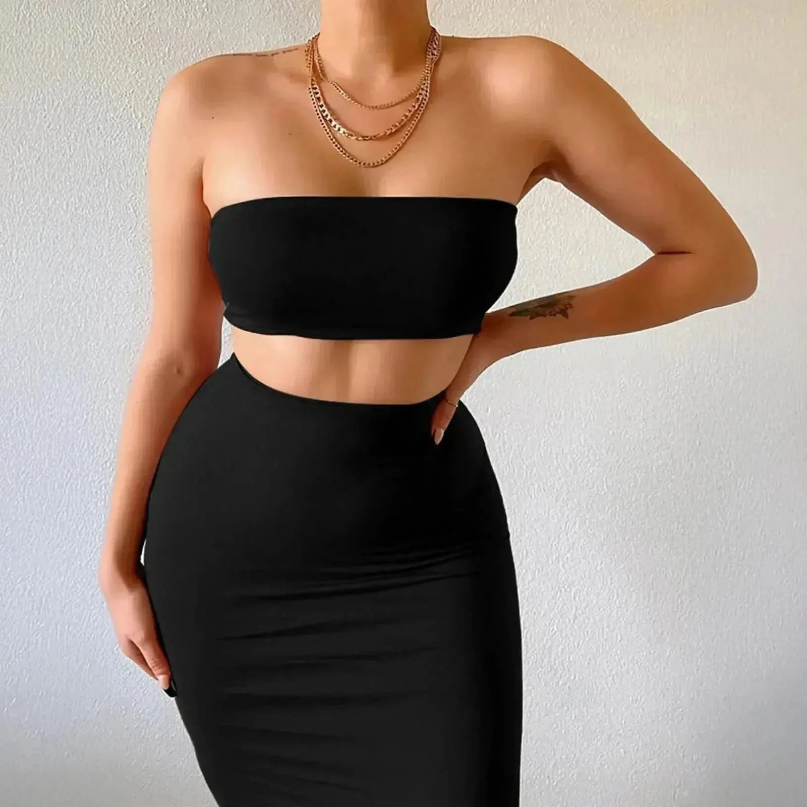 Set Femme Bustier + Jupe Longue - Saylana