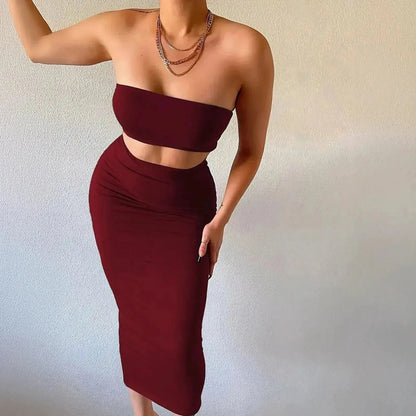 Set Femme Bustier + Jupe Longue - Saylana