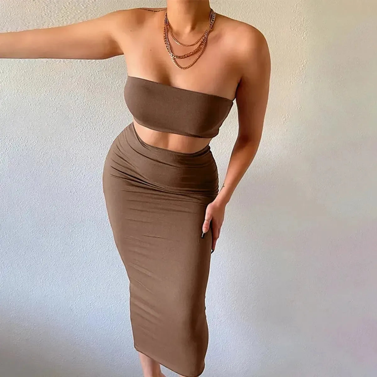 Set Femme Bustier + Jupe Longue-Saylana