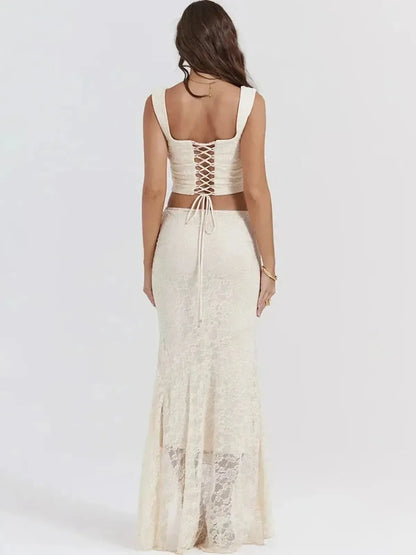 Set Femme Chic Top + Jupe Longue-Saylana