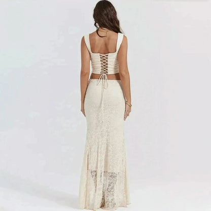 Set Femme Chic Top + Jupe Longue - Saylana