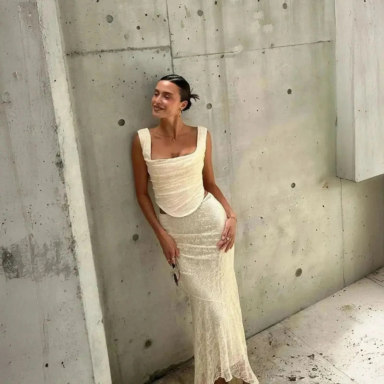 Set Femme Chic Top + Jupe Longue - Saylana