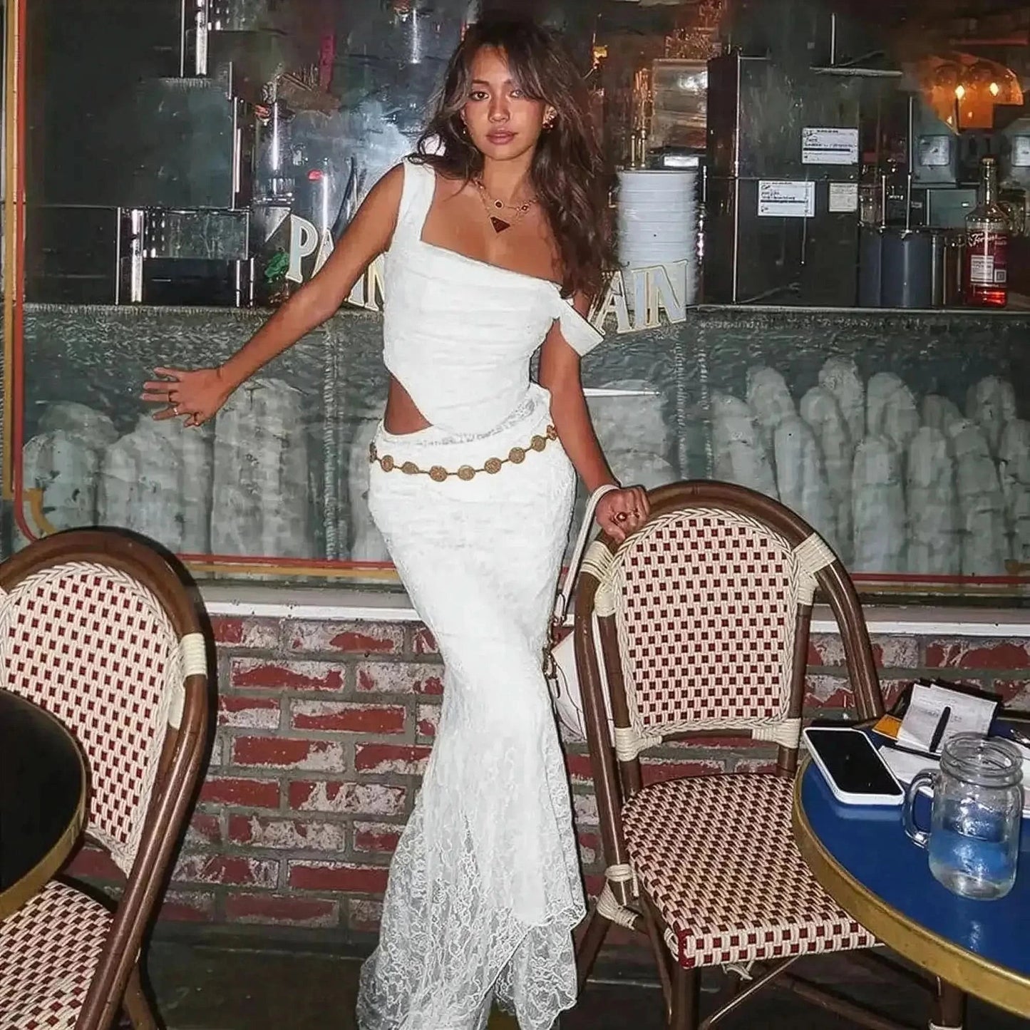 Set Femme Chic Top + Jupe Longue - Saylana