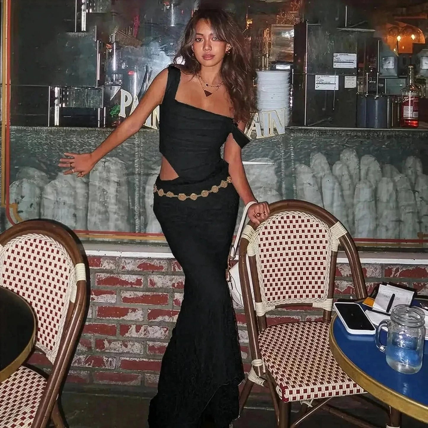 Set Femme Chic Top + Jupe Longue - Saylana