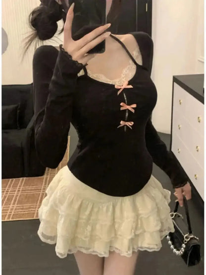 Set Jupe & Crop Top Y2K Automne-Saylana