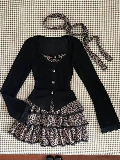 Set Jupe & Crop Top Y2K Automne-Saylana