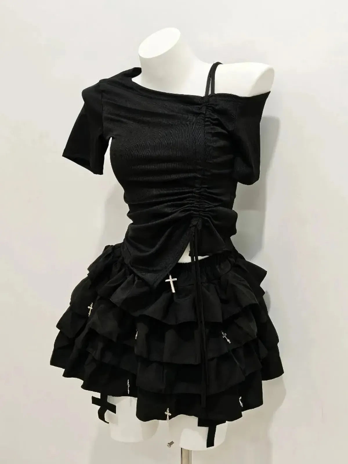 Set Jupe & Crop Top Y2K Automne-Saylana