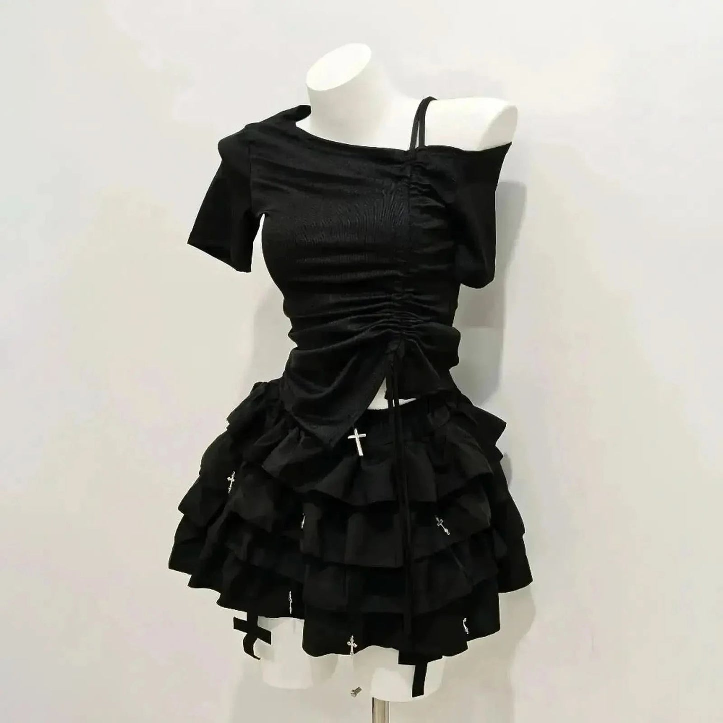 Set Jupe & Crop Top Y2K Automne - Saylana