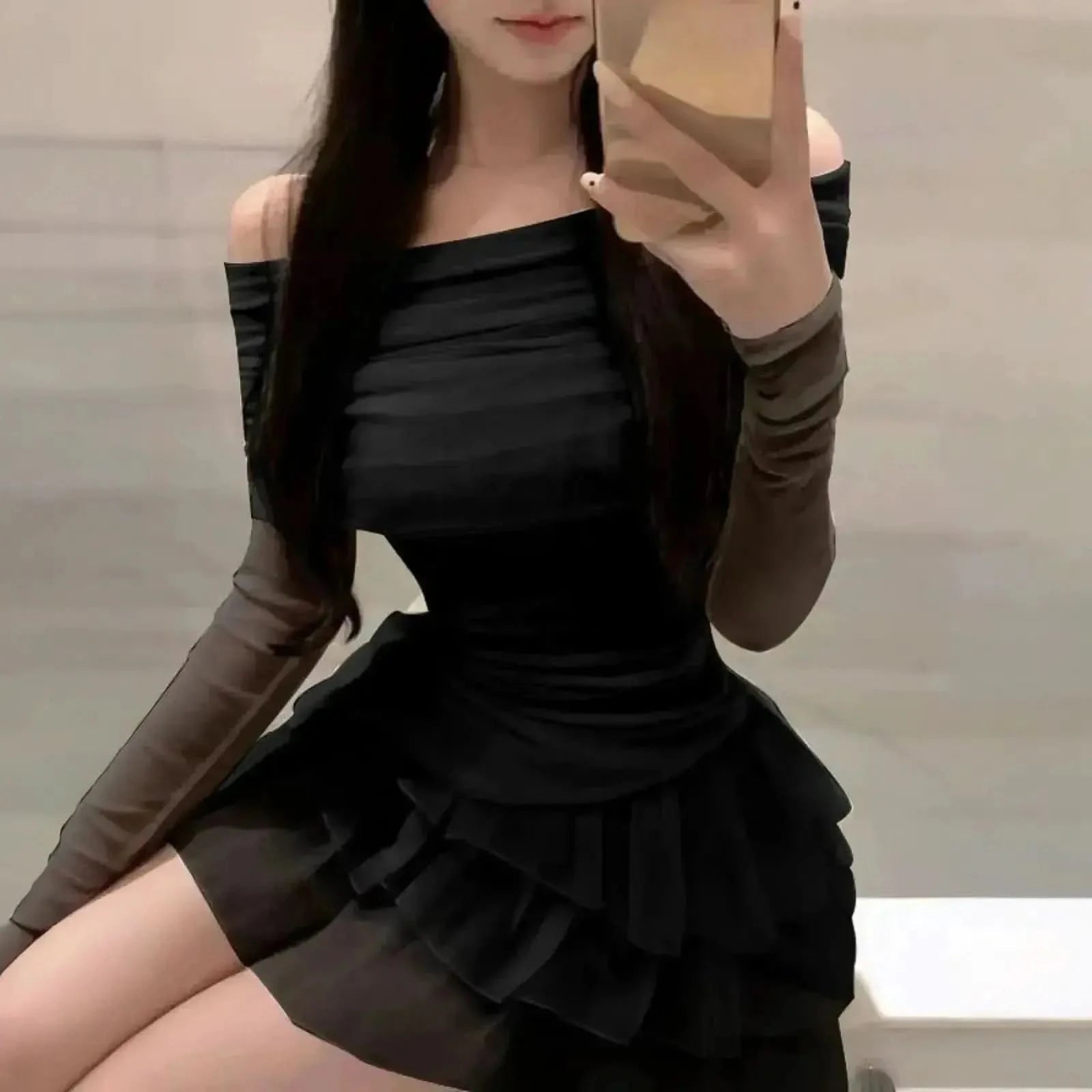 Set Jupe & Crop Top Y2K Automne - Saylana