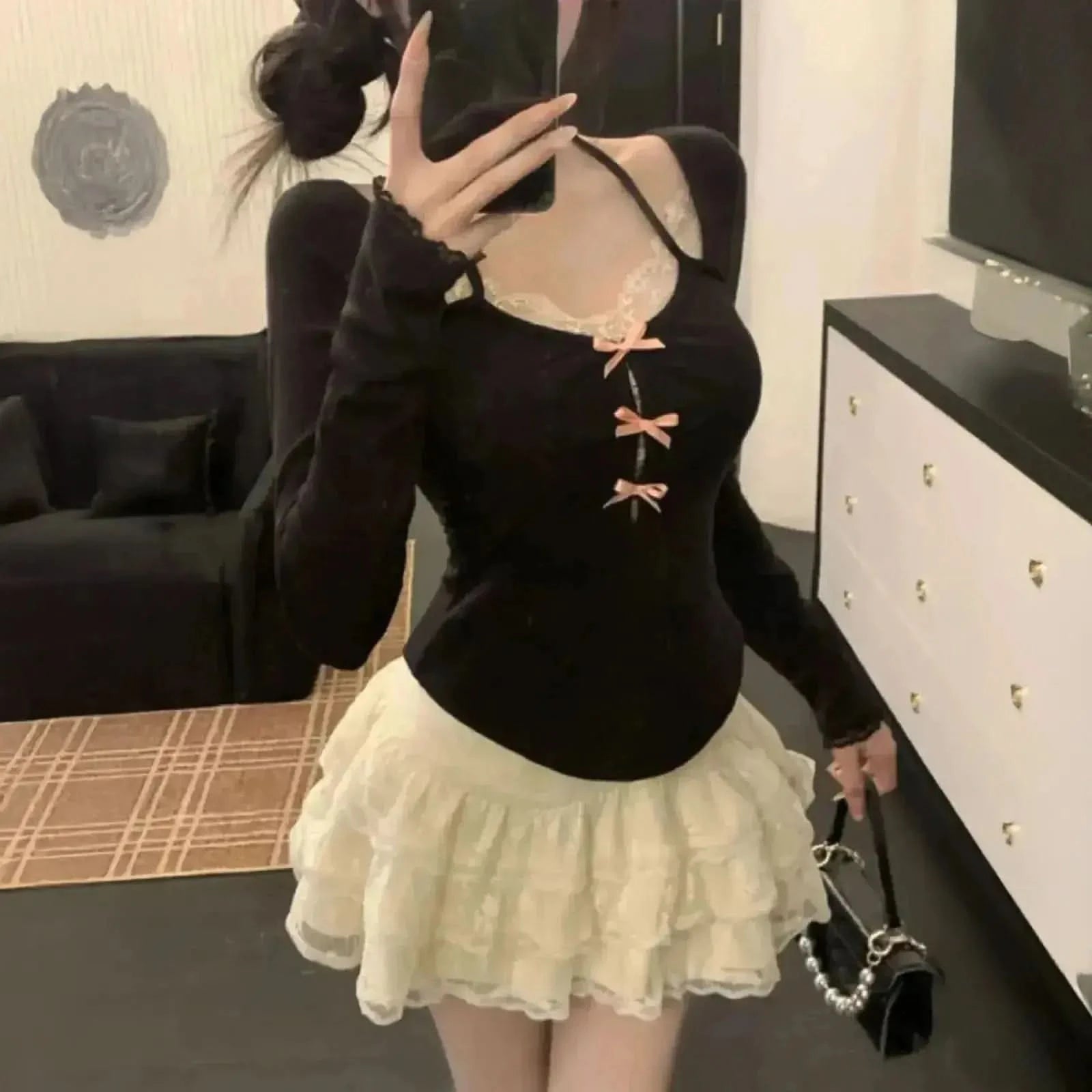 Set Jupe & Crop Top Y2K Automne - Saylana