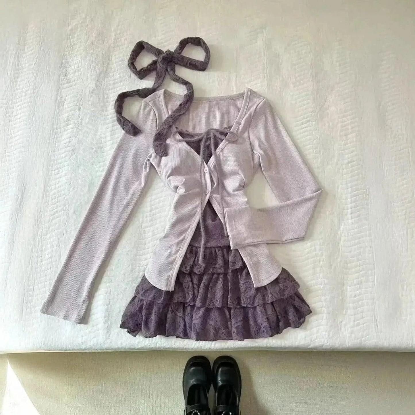 Set Jupe & Crop Top Y2K Automne - Saylana