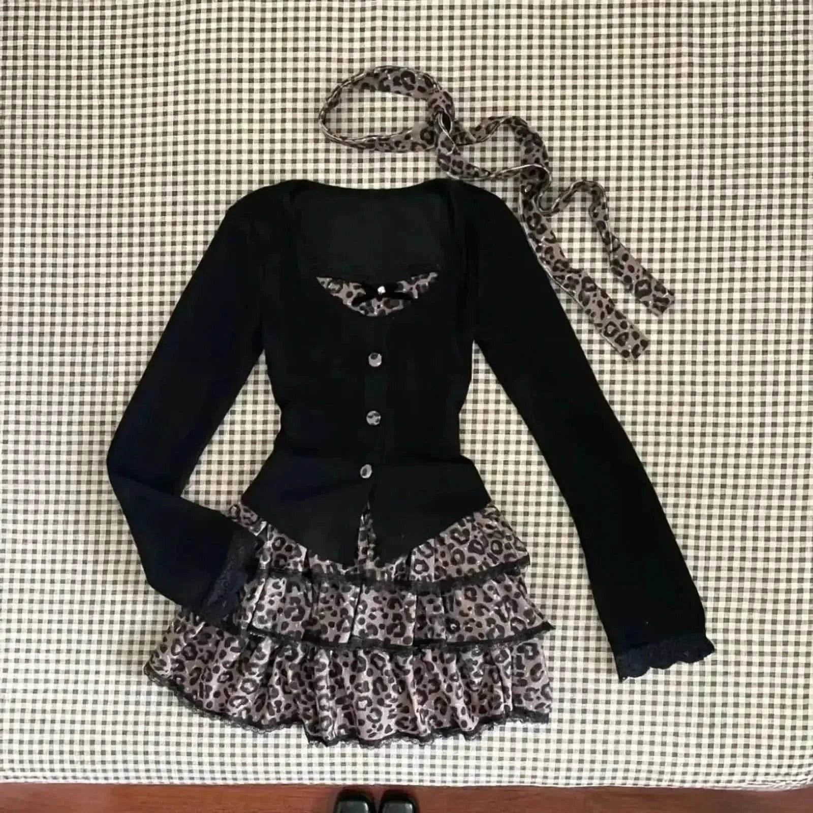 Set Jupe & Crop Top Y2K Automne - Saylana