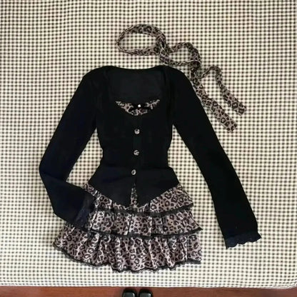 Set Jupe & Crop Top Y2K Automne - Saylana