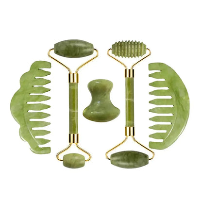 Set Massage Jade & Gua Sha Naturel-Saylana