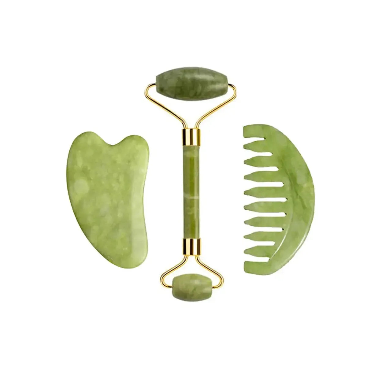 Set Massage Jade & Gua Sha Naturel-Saylana