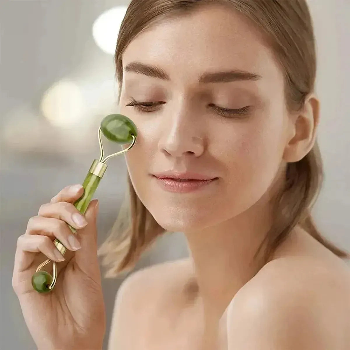 Set Massage Jade & Gua Sha Naturel-Saylana
