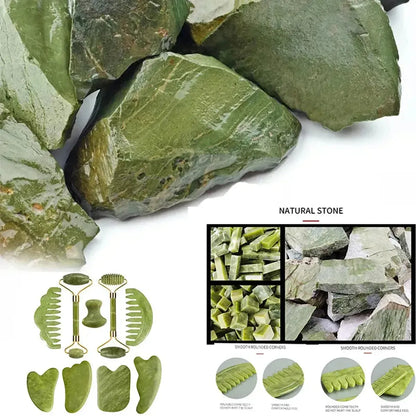 Set Massage Jade & Gua Sha Naturel-Saylana