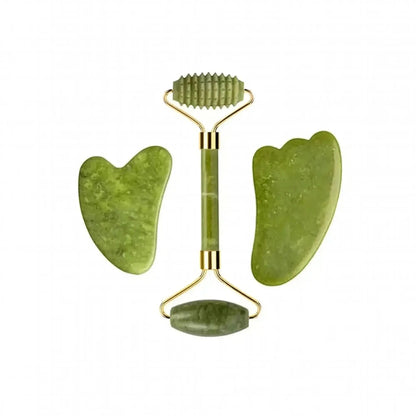 Set Massage Jade & Gua Sha Naturel - Saylana