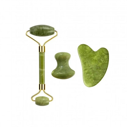 Set Massage Jade & Gua Sha Naturel - Saylana