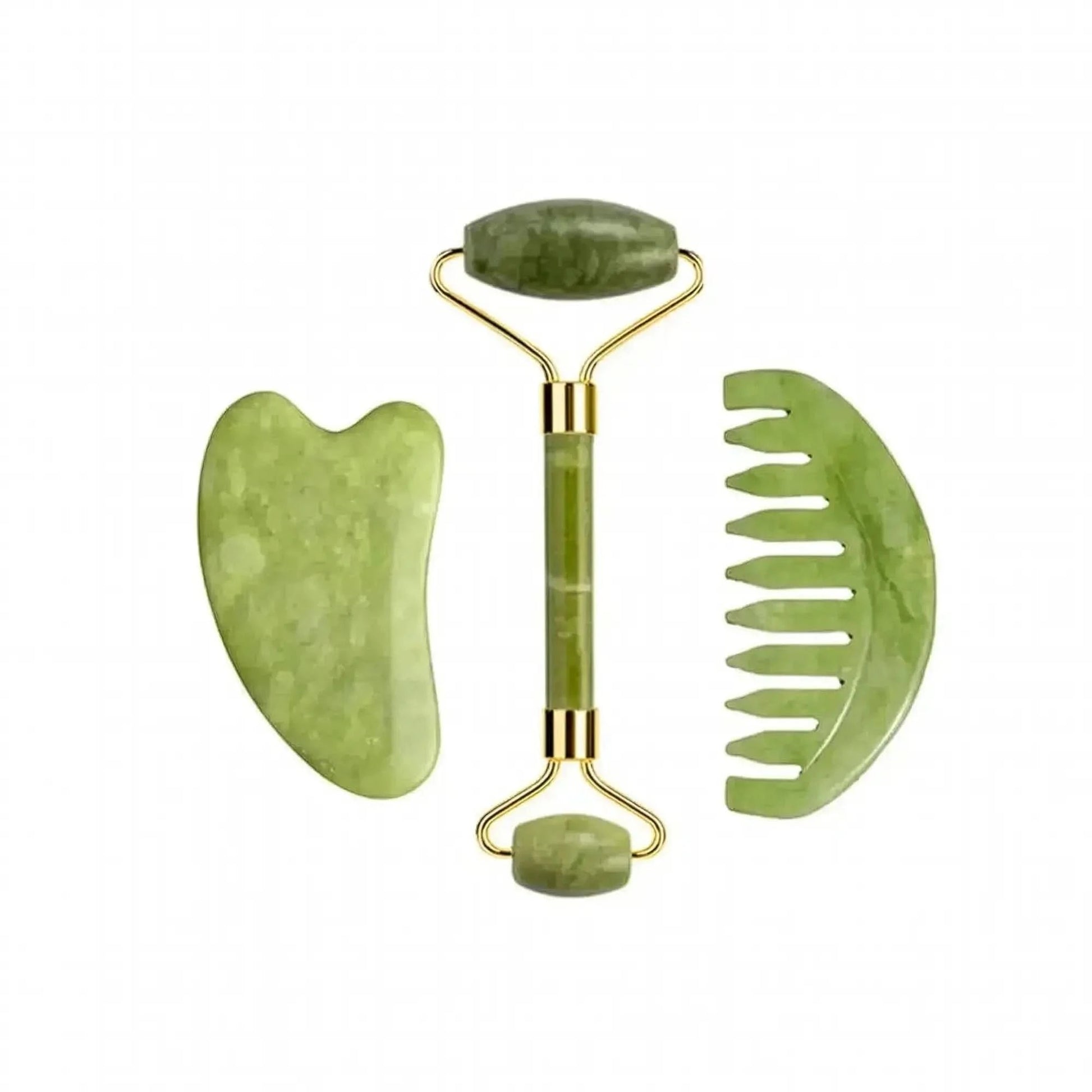 Set Massage Jade & Gua Sha Naturel - Saylana