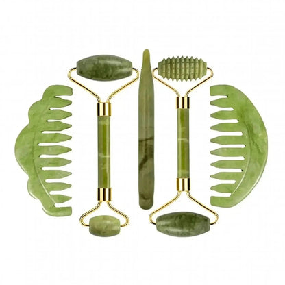 Set Massage Jade & Gua Sha Naturel - Saylana