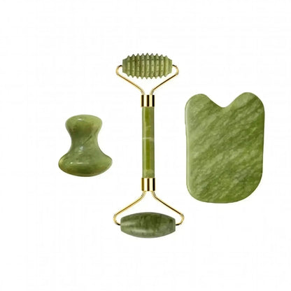 Set Massage Jade & Gua Sha Naturel - Saylana