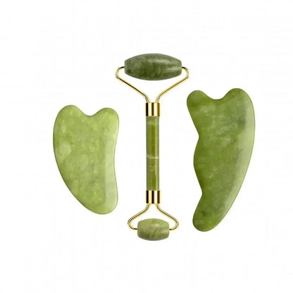 Set Massage Jade & Gua Sha Naturel - Saylana