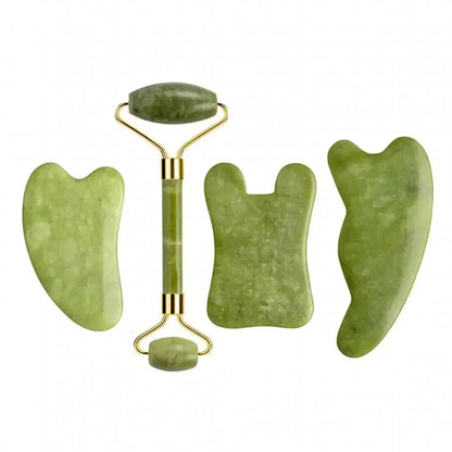 Set Massage Jade & Gua Sha Naturel - Saylana