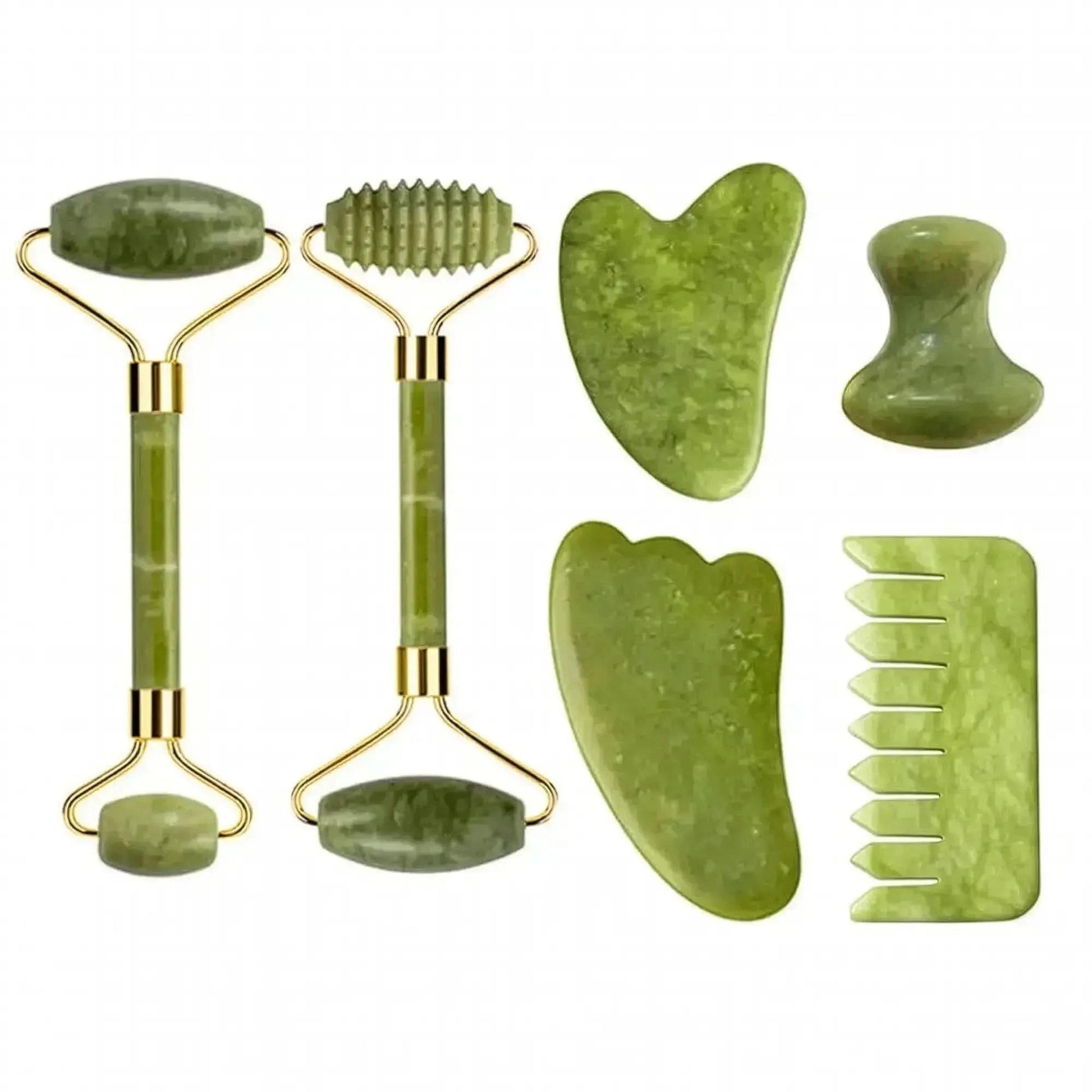 Set Massage Jade & Gua Sha Naturel - Saylana