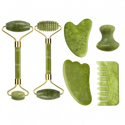 Set Massage Jade & Gua Sha Naturel - Saylana