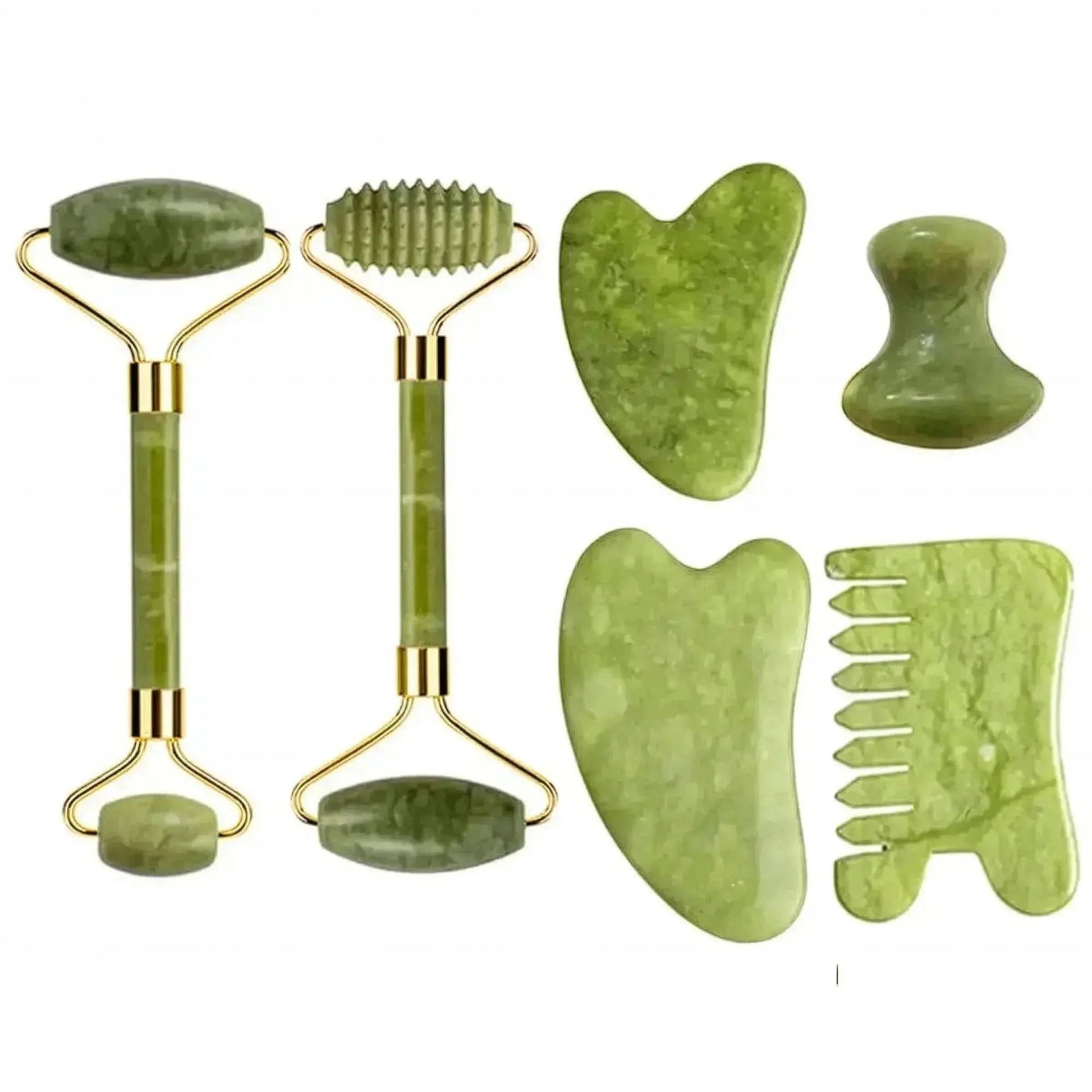Set Massage Jade & Gua Sha Naturel - Saylana