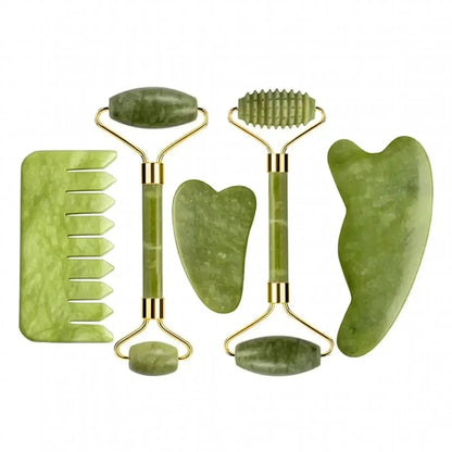 Set Massage Jade & Gua Sha Naturel - Saylana