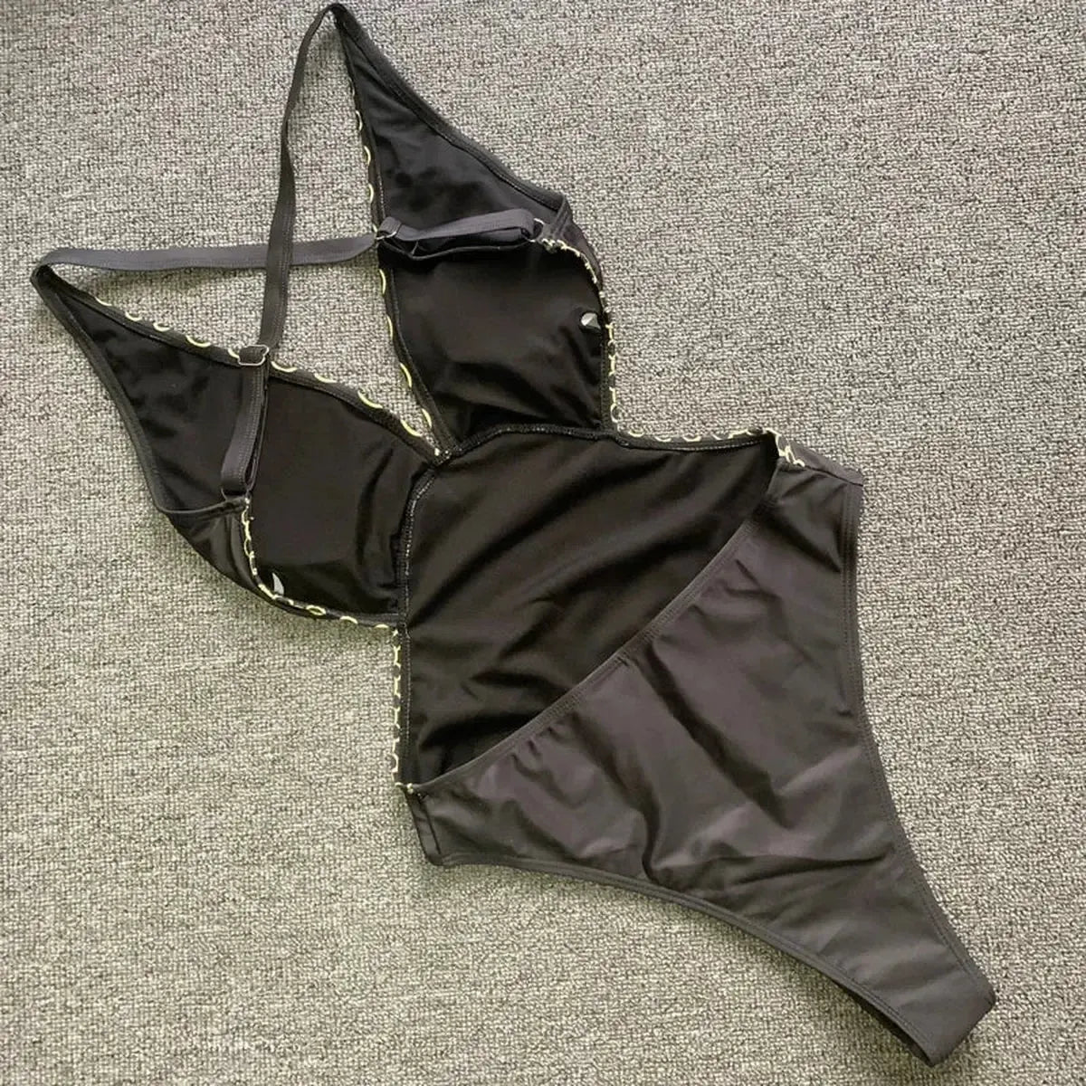 Sexy Imprimé Doré Décolleté V-Saylana
