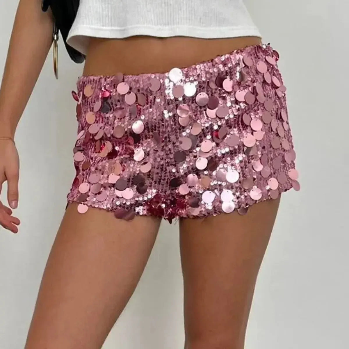 Short à Sequins Brillants-Saylana